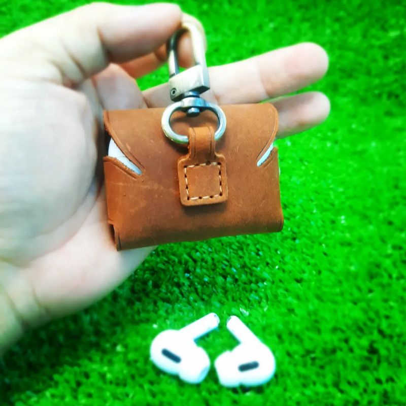 BAO DA AIRPODS PRO TỐI GIẢN ( DA THẬT)
