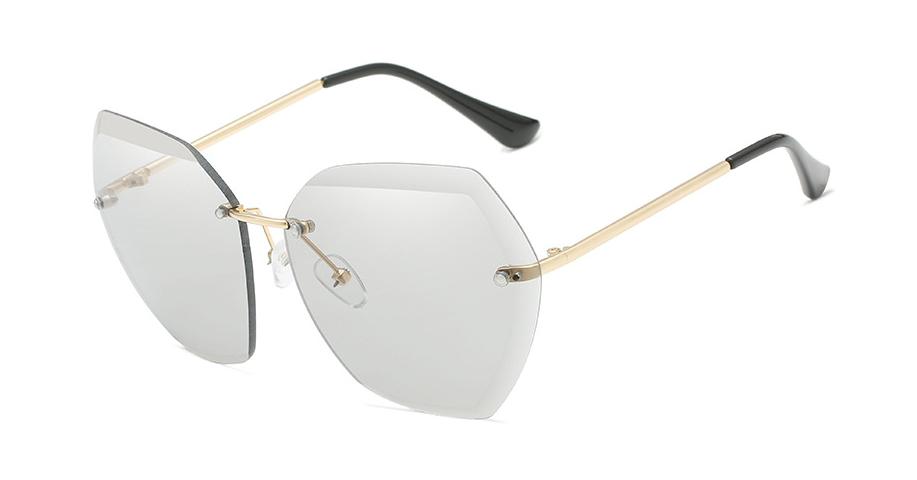[HCM]kính lục giác UV400 xi ốc màu xám tro