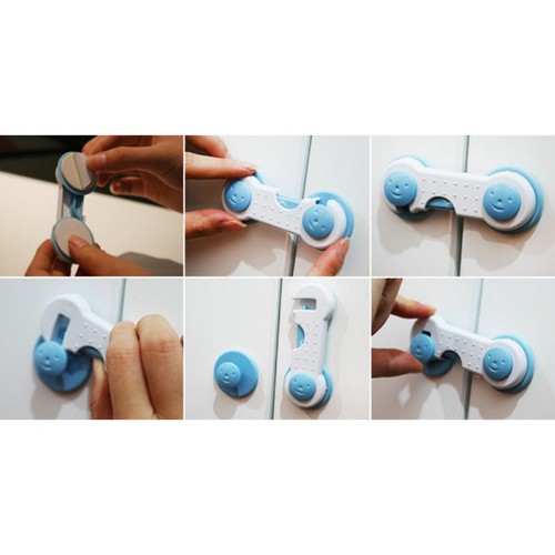 Vỉ gồm 2 chiếc khóa chặn cửa tủ lạnh  mẫu mới