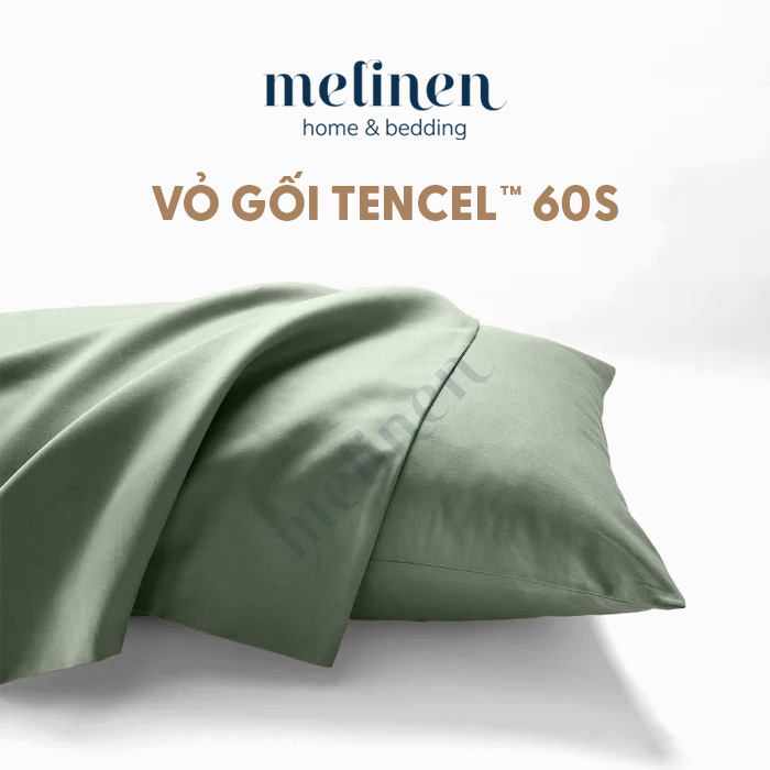 Vỏ Gối Lụa Tencel 60s Melinen (nhiều màu và kích thước)