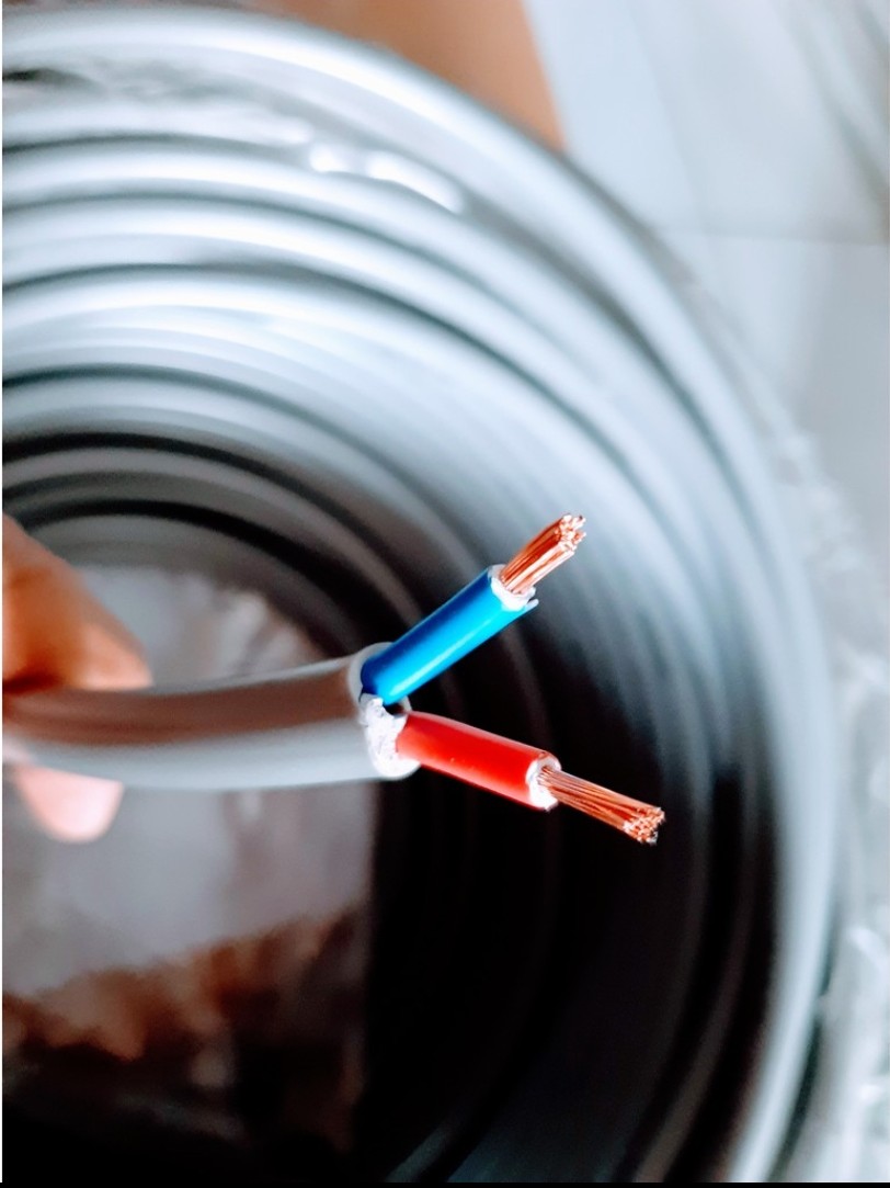 15 Met Dây Điện Đôi 2 Lõi 2x4.0 Tròn Xám 2x4 Đồng Nguyên Chất Fadaco.