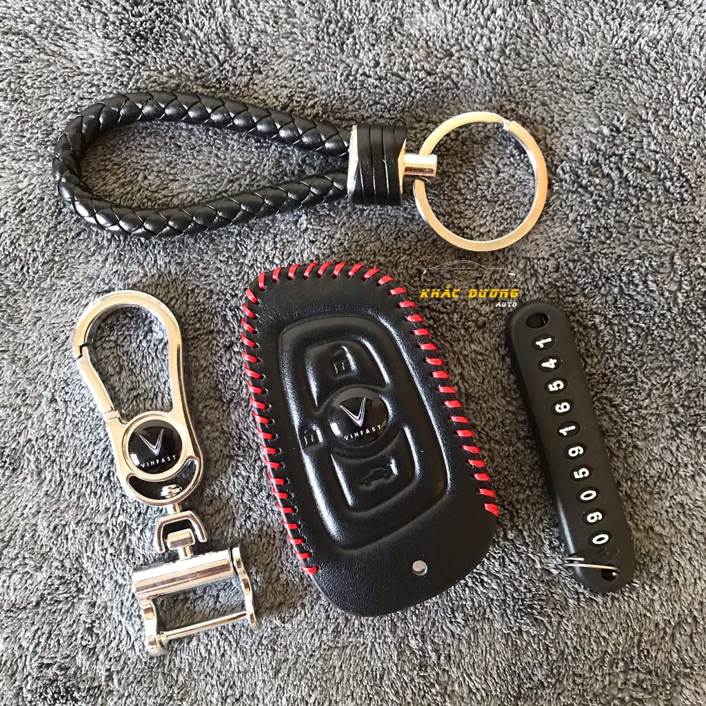 [Có sẵn] Bao da móc chìa khoá Vinfast Lux A Lux SA xinh xắn sang trọng