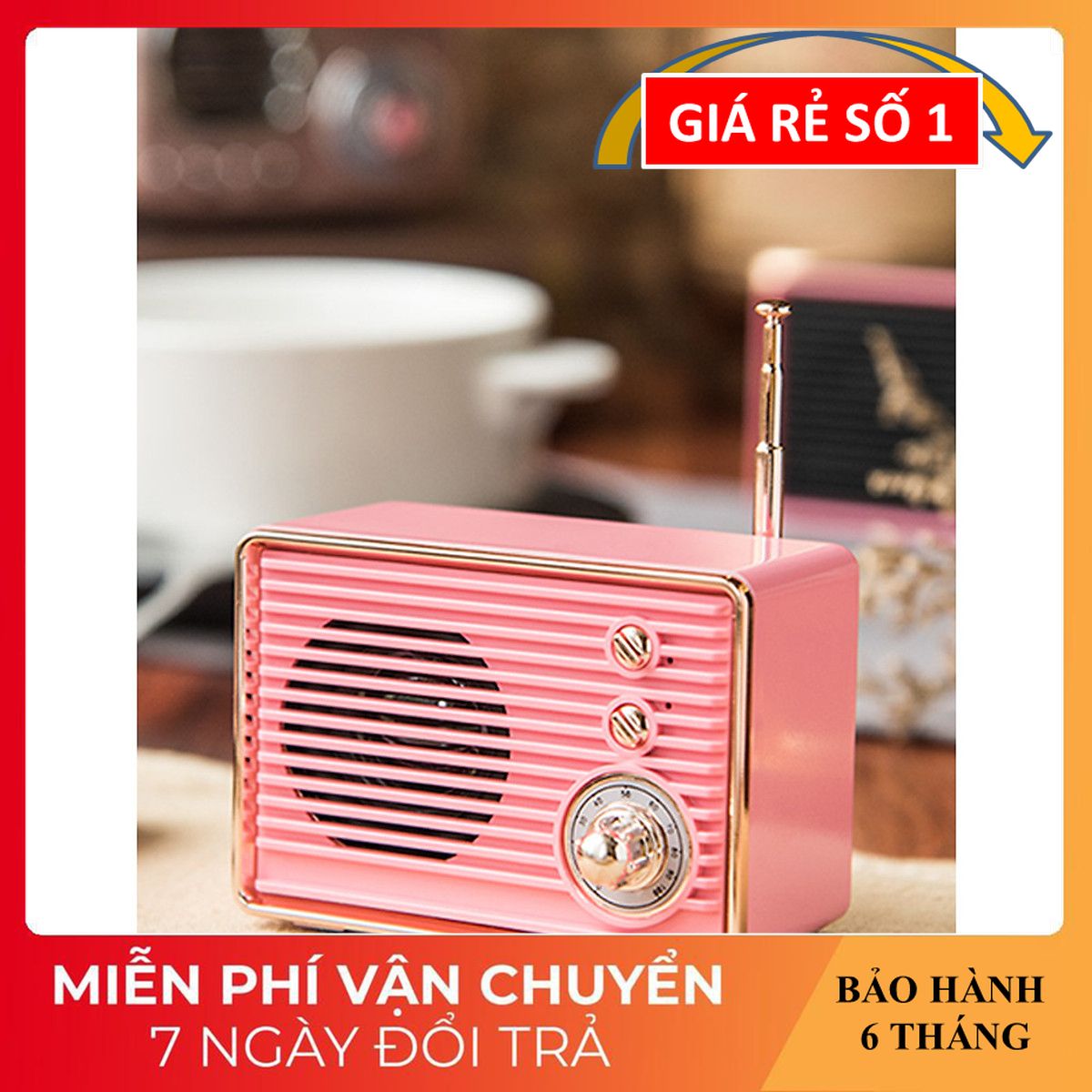 Loa Bluetooth siêu trầm hình Đài Catxet M10 - Hàng Nhập Khẩu