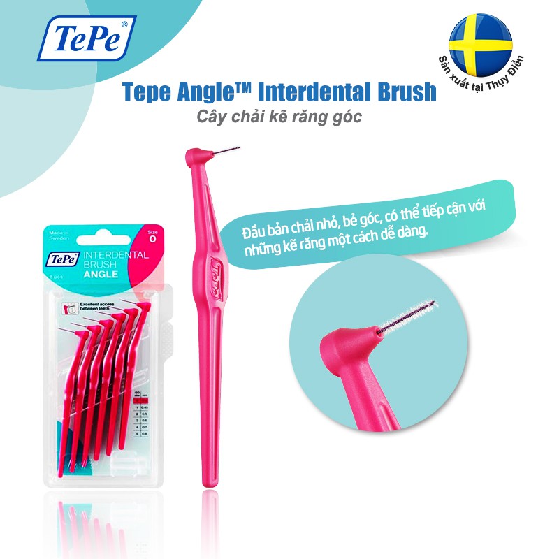 Bàn chải kẽ răng gập góc TEPE [dvcareshop]