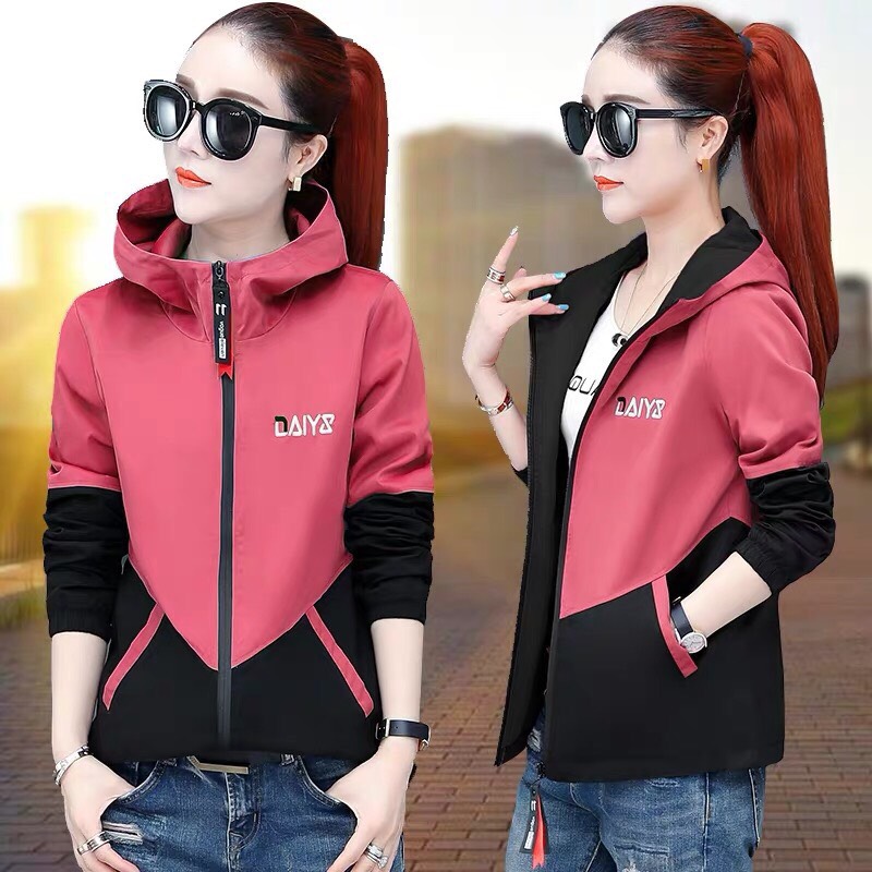 [HCM]ÁO KHOÁC DÙ NỮ PHỐI MÀU LẠ MẮT SIÊU CUTE TT44