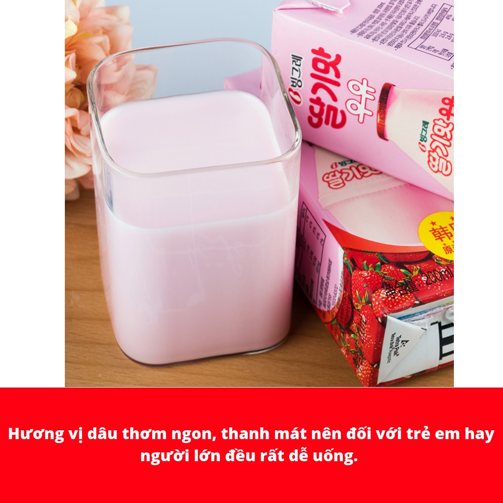 Sữa dâu Binggrea Hàn Quốc hộp 200ml