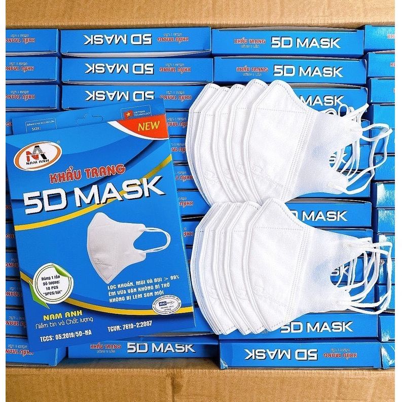 Khẩu Trang 5D Mask Famapro Hộp 10cái Cao Cấp ,Bảo vệ sức khoẻ hàng cty Nam