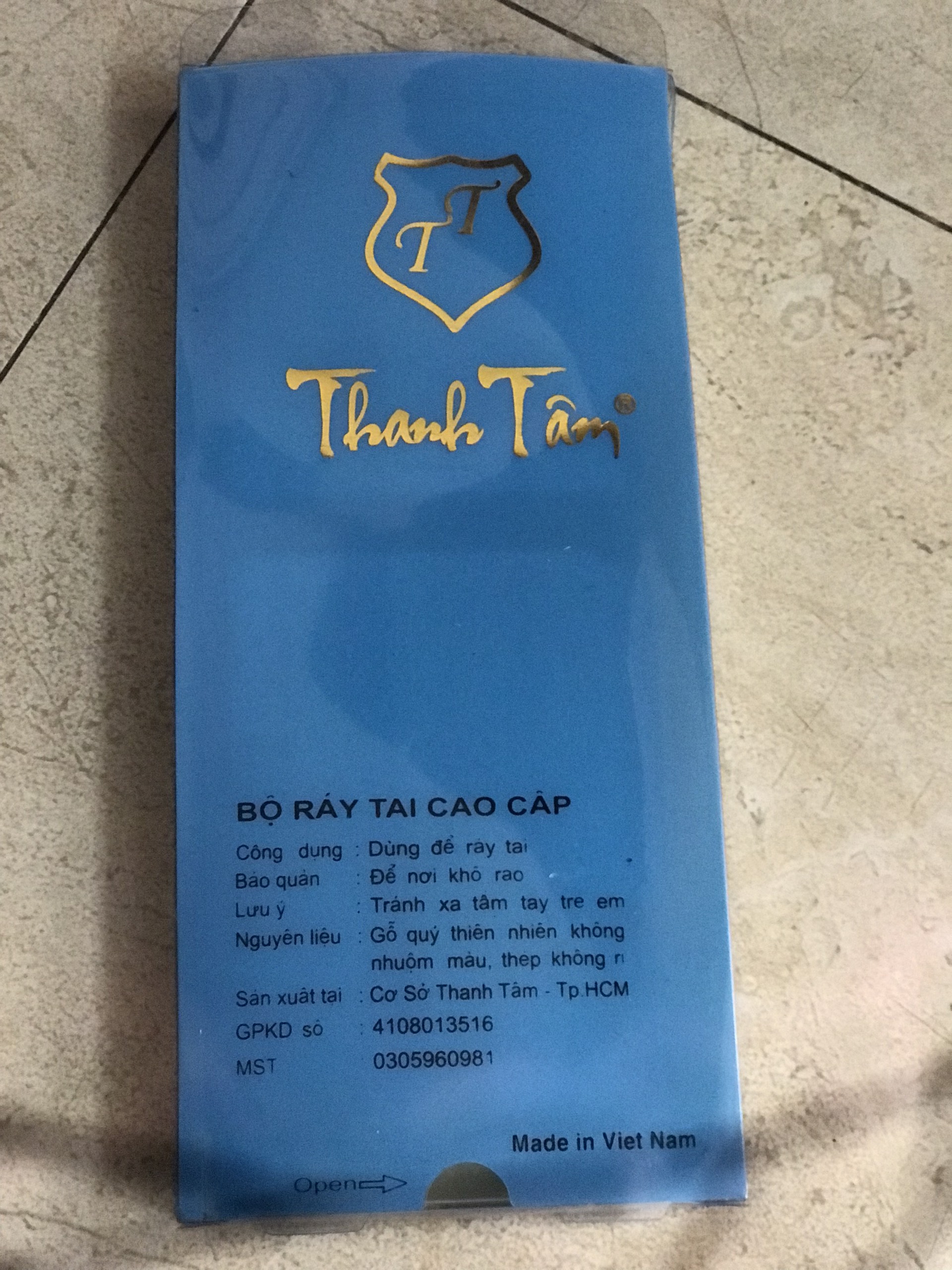 Bộ dụng cụ lấy ráy tai - móc ráy tai ( Có Hộp Gỗ Hương )