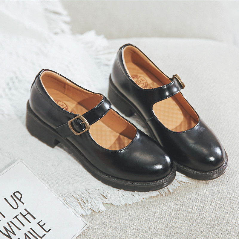 Basic Mary Jane - Giày da bò thật nữ retro vintage (Hàng có sẵn)