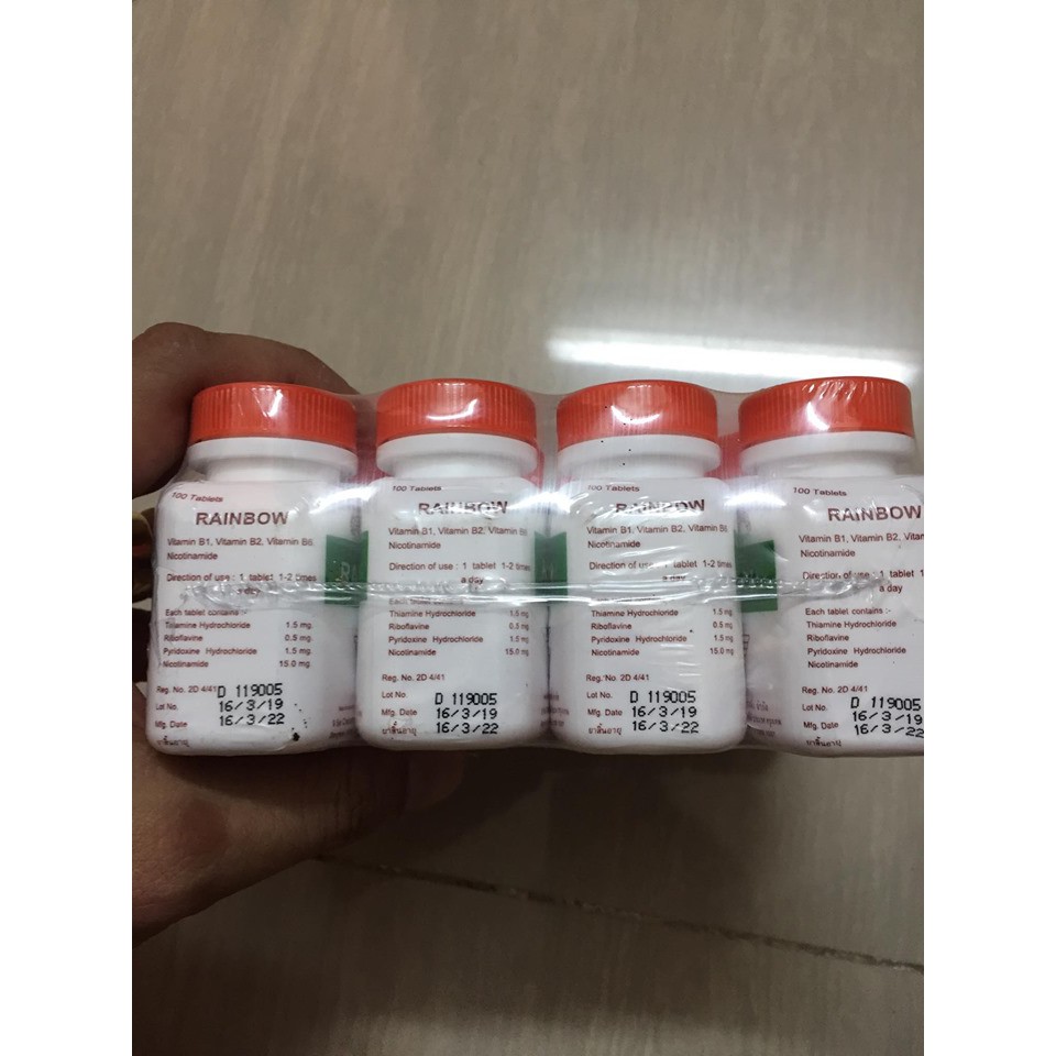 Gà Đá Tăng Cơ Bắp Rainbow Hủ 100 Viên Thái Lan