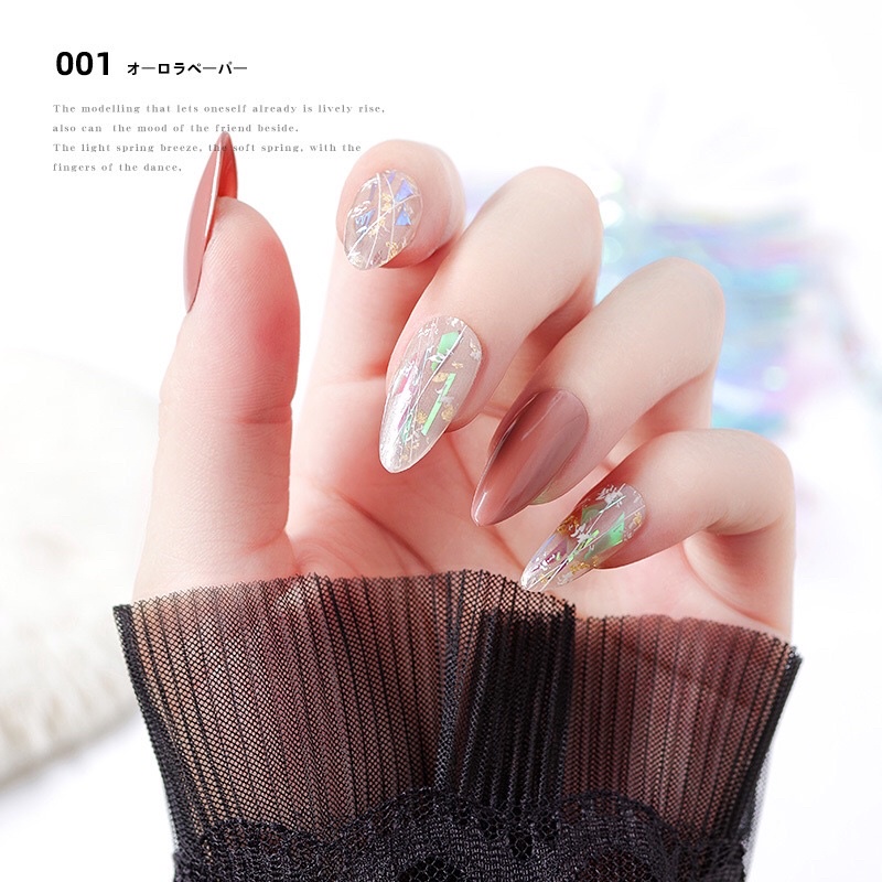 Phụ kiện giấy thuỷ tinh - giấy galaxy ẩn trang trí móng