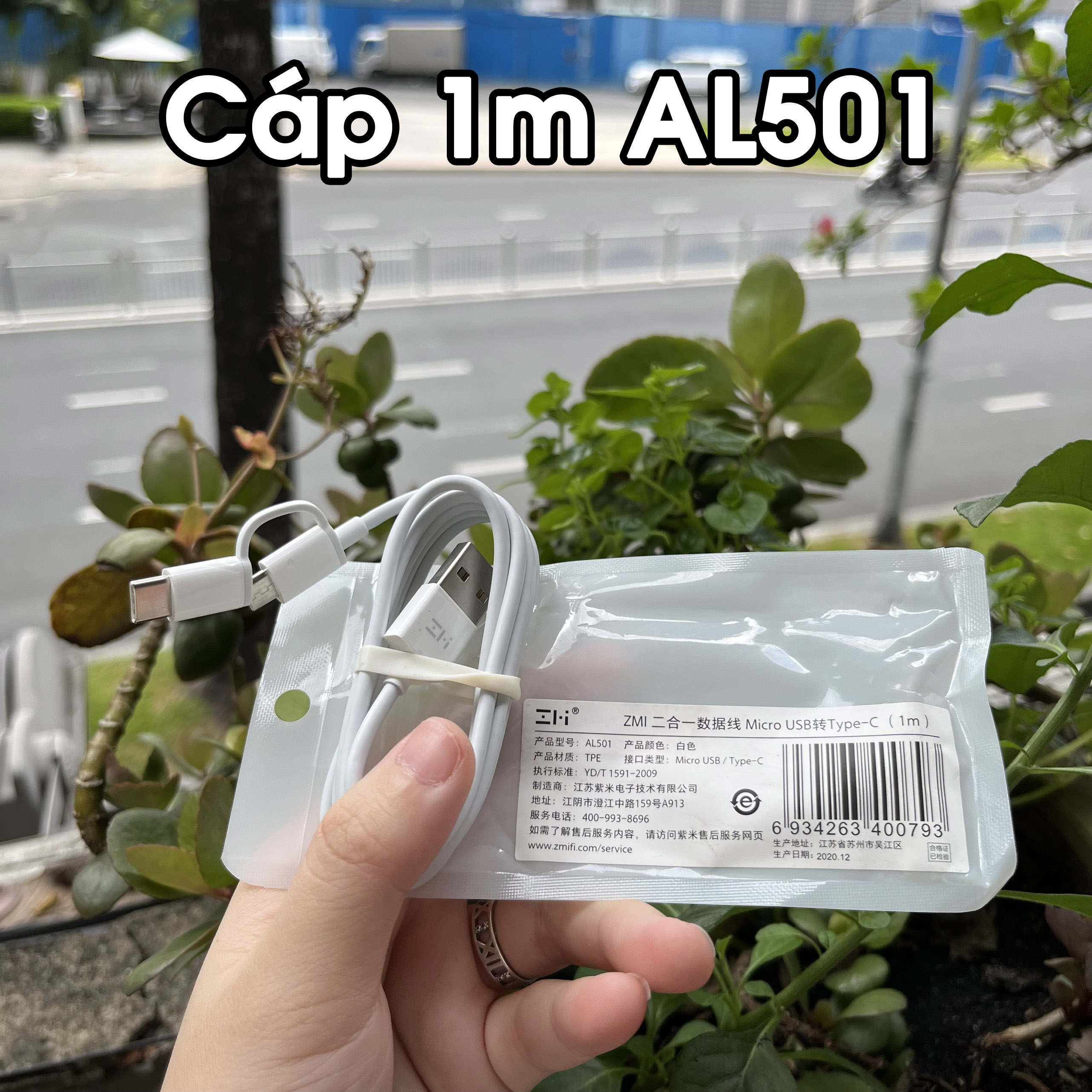 [Giao Hỏa Tốc] Cáp ZMI Micro USB – Type-C ( AL511 Dài 30cm & AL501 1mét ) Nguyên Hộp