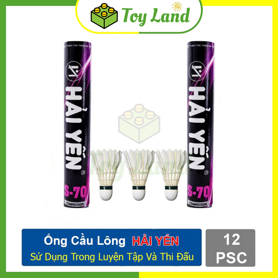 Ống cầu lông hải yến chính hãng chất lượng cao 6 12 trái cầu lông dùng tập luyện thi đấu phụ kiện thể thao