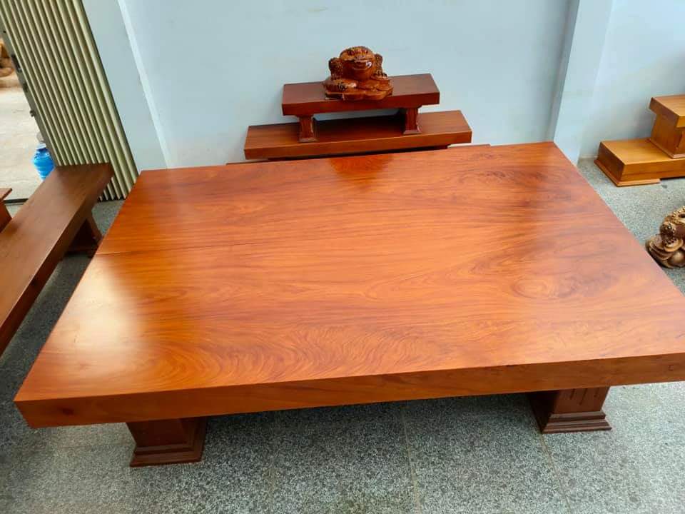 Phản nằm Gỗ kate việt - Kích thước rộng 1m81 dày 17cm dài 2m64