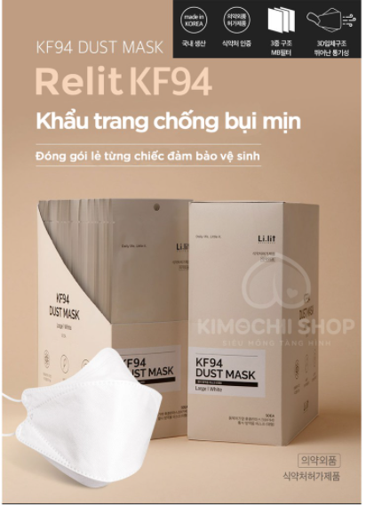 Khẩu trang KF94 Chính Hãng Hàn Quốc.