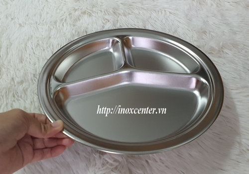 Khay cơm inox 3 ngăn