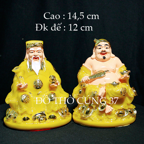 [ cao 14,5 cm ] thần tài thổ địa [ bột đá + nhựa composite ]