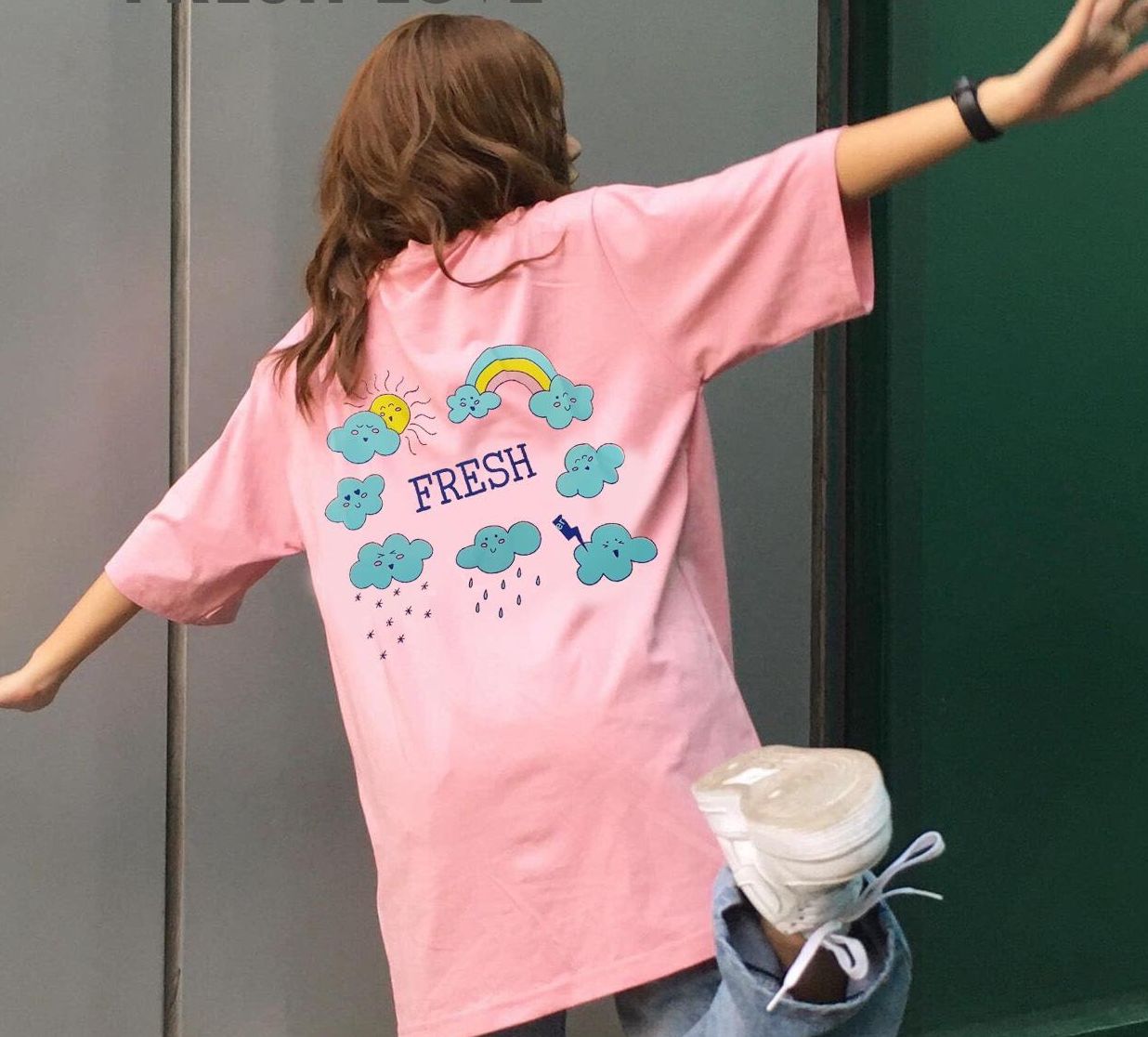 [HCM]Áo Thun Nam Nữ Form Rộng Hàn Quốc FRESH MÂY MƯA Phong Cách Thiết Kế Thời Trang Kiểu Dáng Năng Động Trẻ Trung MS569