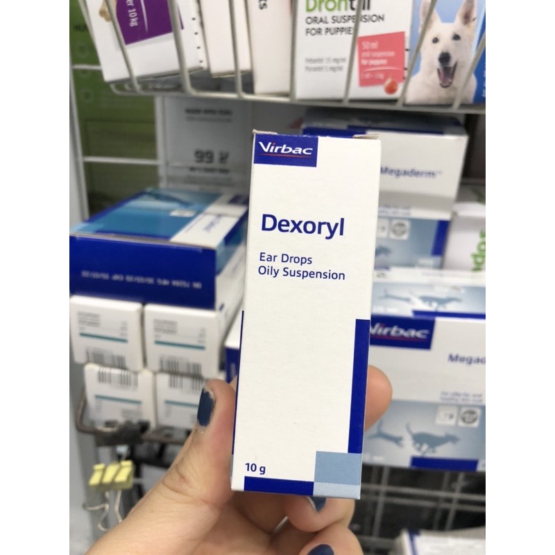 Nhỏ tai Dexoryl cho chó mèo