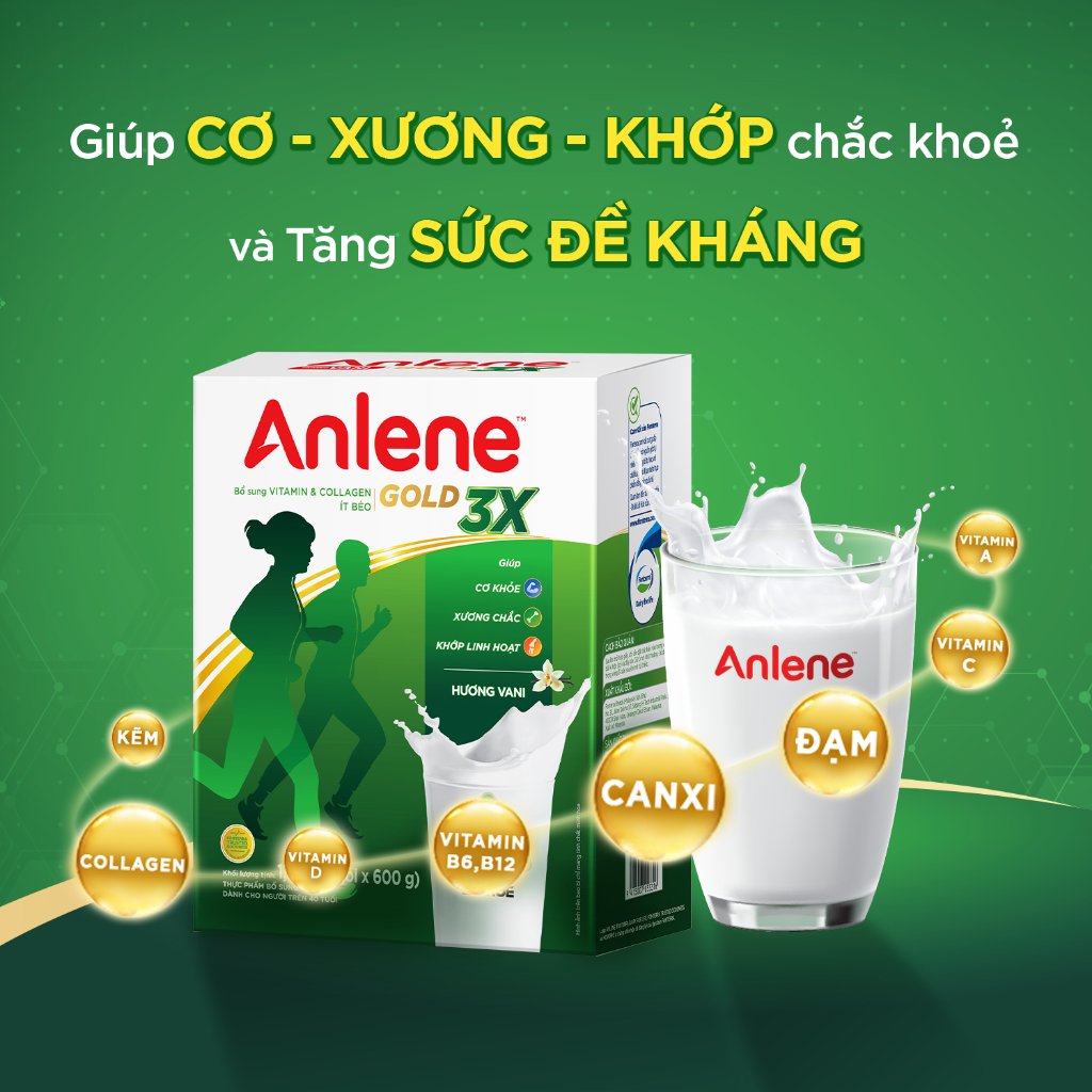 Sữa bột Anlene Gold 3X 1,2Kg Mới