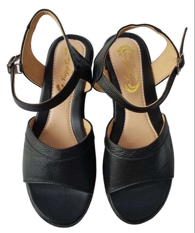 Giày Sandal Đế Xuồng Nữ Da Bò BIGGBEN SDXB34