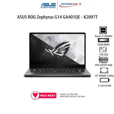 Laptop ASUS ROG Zephyrus G14 GA401QE-K2097T (14