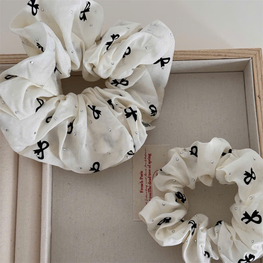 SCRUNCHIES HOA ROSE NEW- CỘT TÓC VẢI THỜI TRANG NỮ