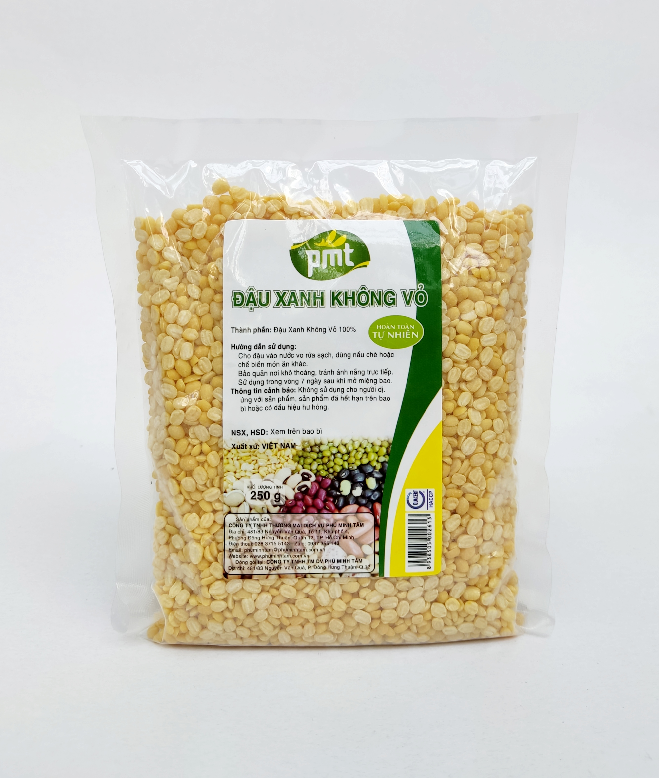 ĐẬU XANH KHÔNG VỎ PMT 250G