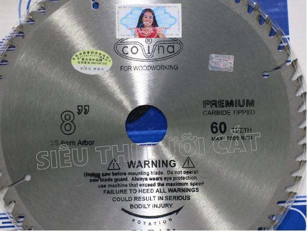 LƯỠI CẮT GỖ COVINA 200mm x 60 răng