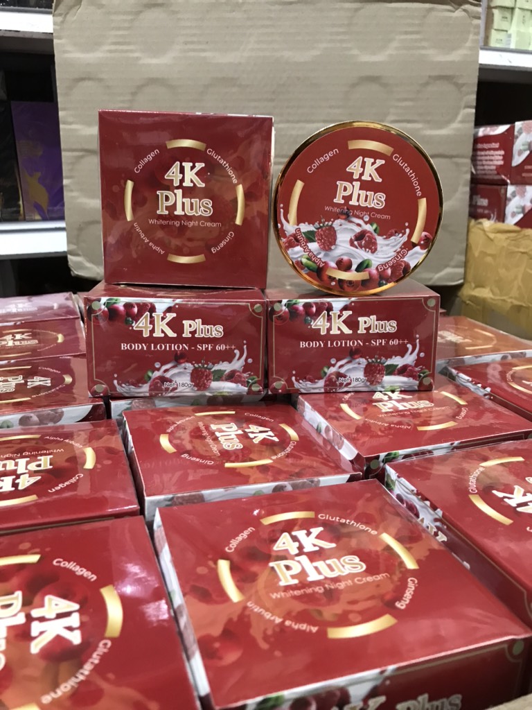 [Ảnh thật] KEM BODY 4K PLUS ĐỎ THÁI LAN CÓ HẠT TINH THỂ