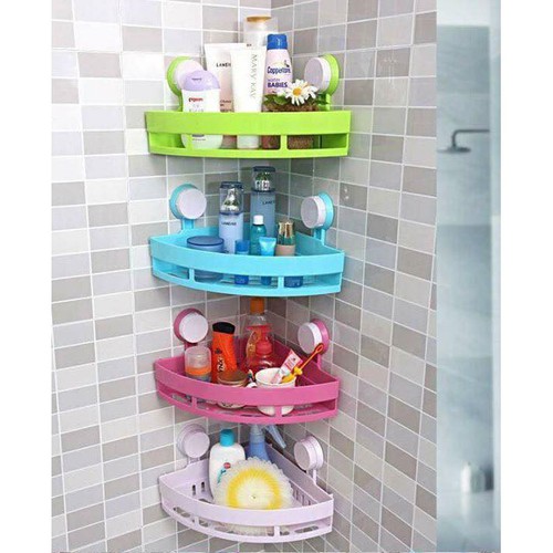 kệ tam giác treo nhà tắm hút chân không (màu giao ngẫu nhiên)
