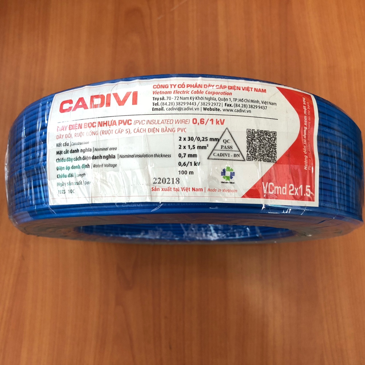 Dây điện đôi mềm CADIVI ruột đồng VCmd