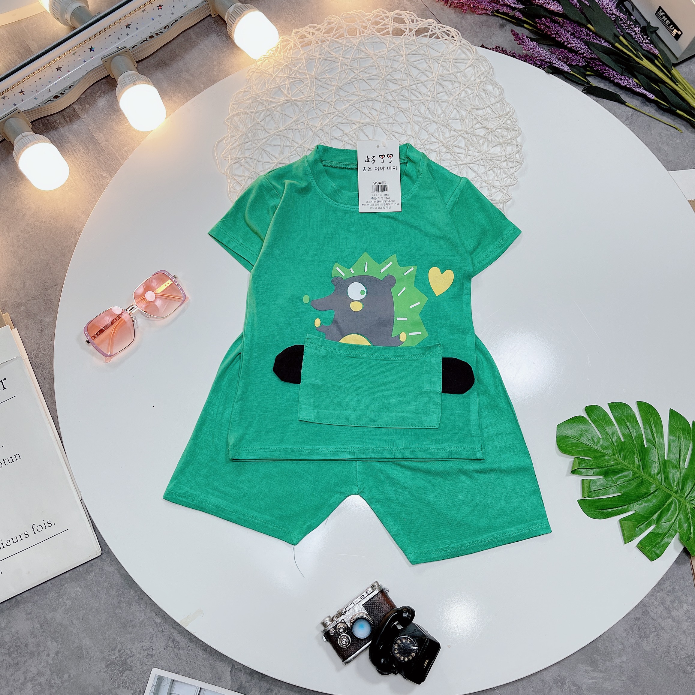 Bộ coton co giãn 4 chiều(có túi bụng) cuổho bé trai, bé gái(0-5 tuổi)