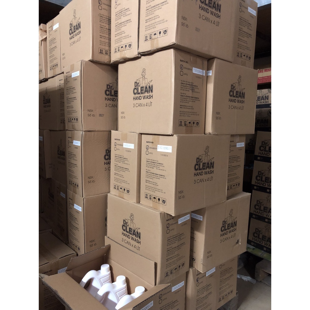 Sữa rửa tay, nước rửa tay Dr.Clean can 4 lít