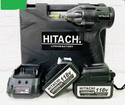 Máy siết bulong dùng pin không chổi than 118V Hitachi pin khủng 10 Cell