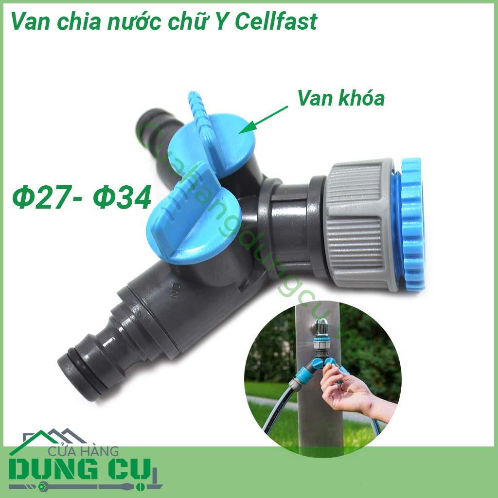 Van chia nước chữ Y cao cấp Cellfast 27mm-34mm
