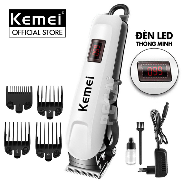 Tông đơ cắt tóc chuyên nghiệp màn hình LCD Kemei KM-809A công suất mạnh mẽ, có thể dùng cắt lông cho thú cưng, lưỡi cắt sắc bén phù hợp với cắt tóc chuyên nghiệp và gia đình nhập khẩu