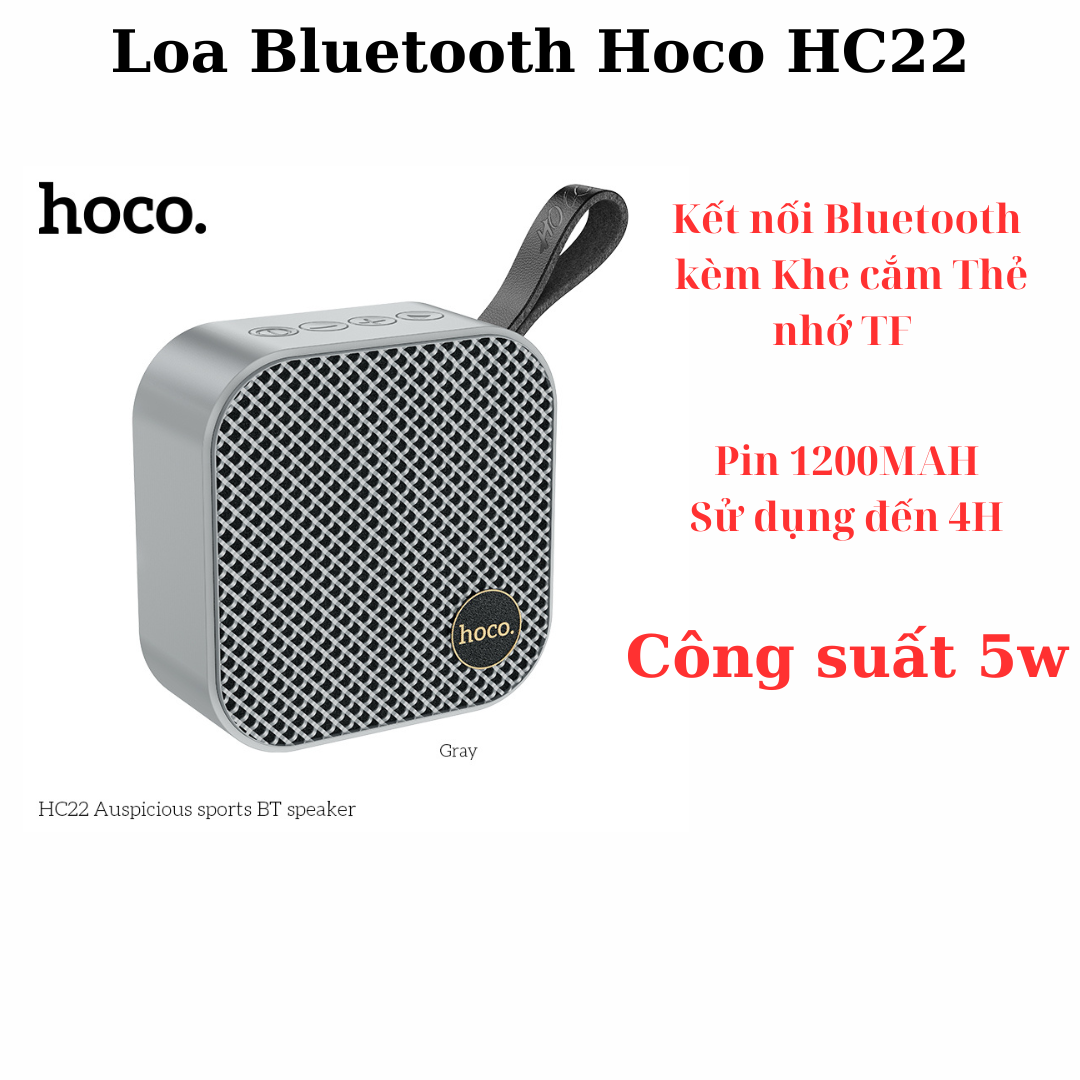 BlueTooth Speaker - Wireless mini bluetooth V5.2 supports TWS Hoco Model HC22