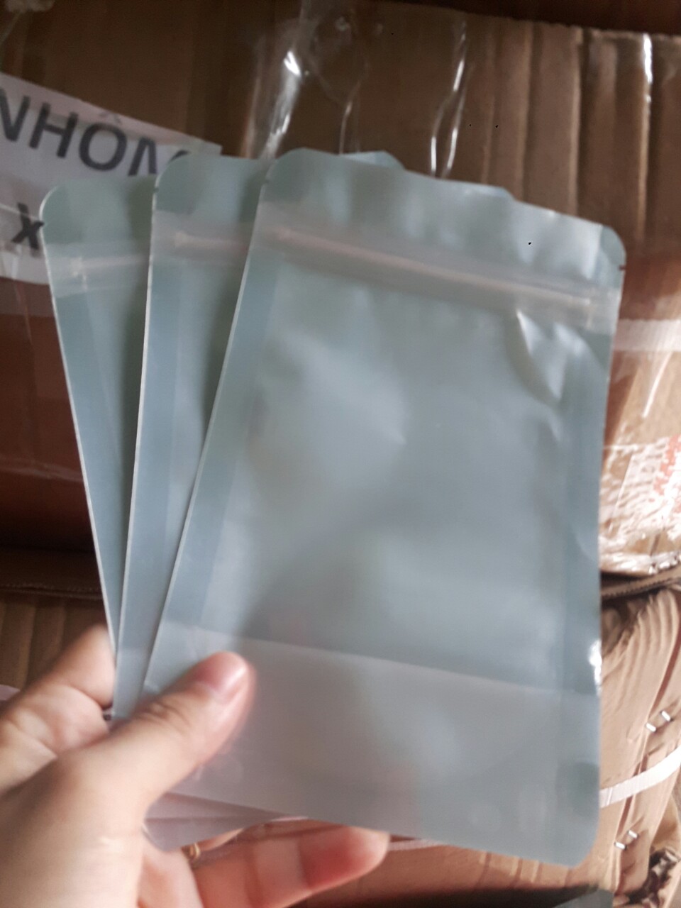 {500gr/1size} -  Túi zipper đáy đứng Mặt Bạc Mặt Trong (đủ size, sản phẩm y hình)