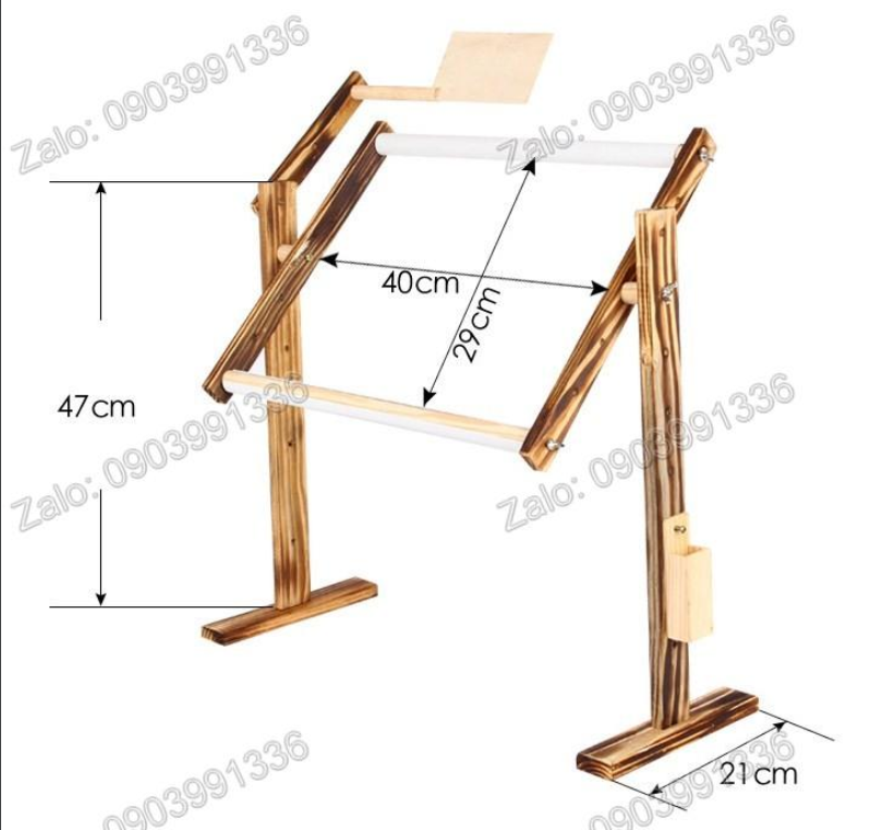 [HCM]Khung gỗ thêu thêu 30x40cm , Cao 50cm ( lấy màu ngẫu nhiên) C8016