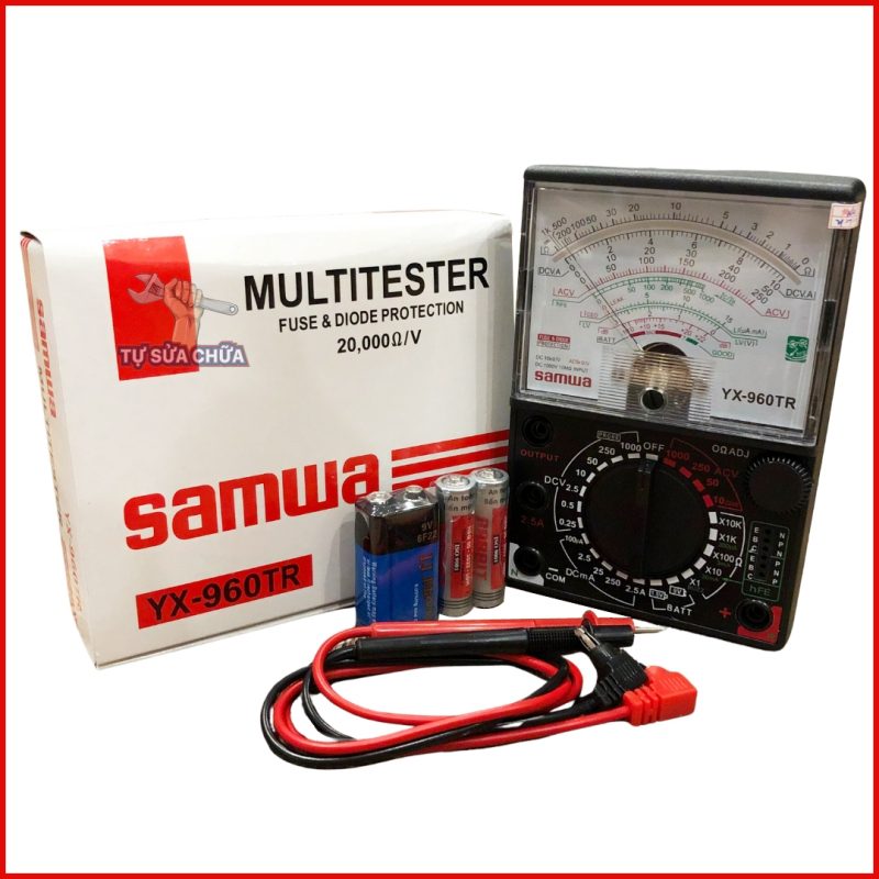 Bảng giá Đồng hồ vạn năng kim Samwa YX960-TR tặng kèm pin chuyên đo điện trở, đo dòng DC AC, kiểm tra pin, hệ số khuếch đại transistor