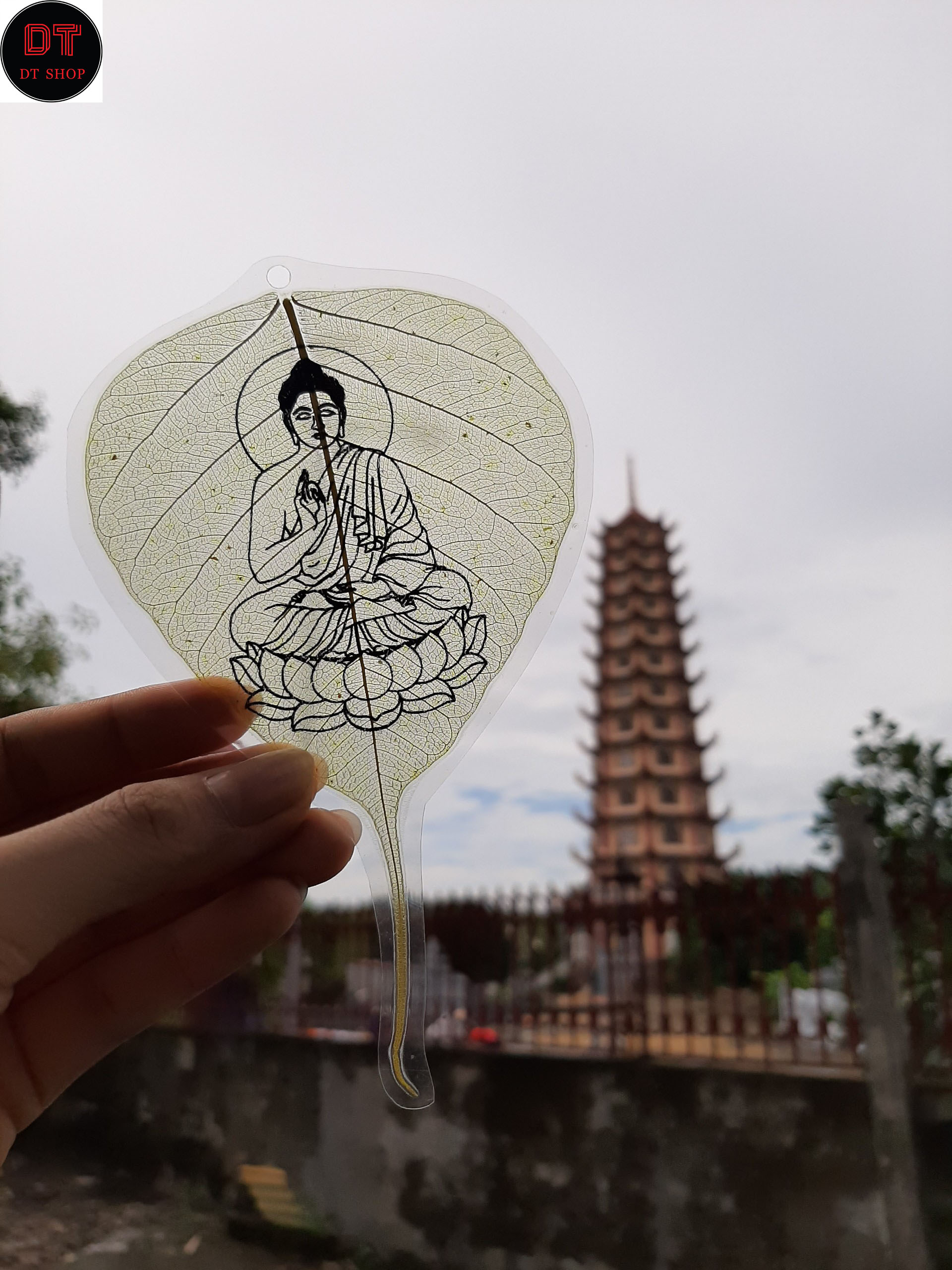 Lá bồ đề may mắn màu vàng size lá vừa