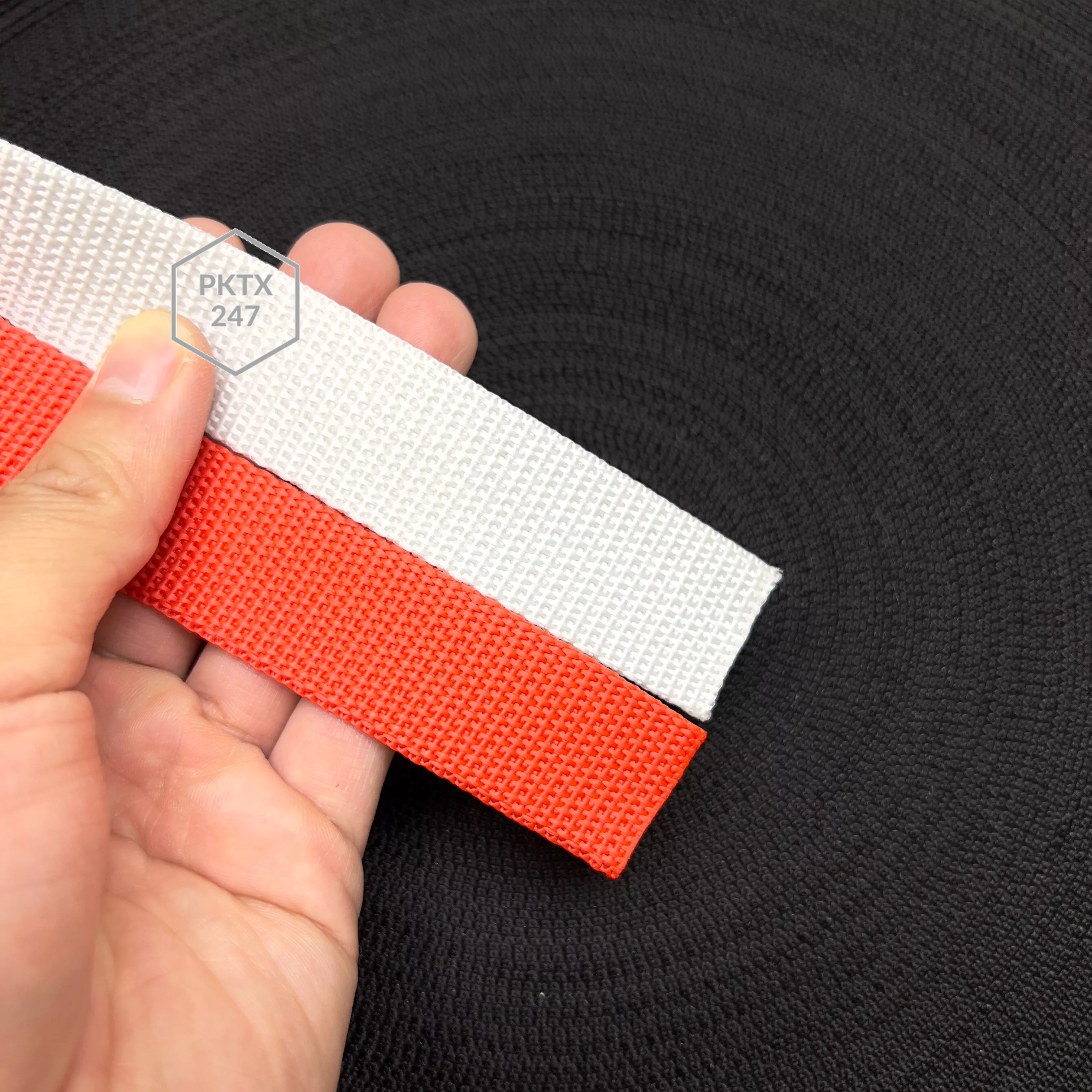 Dây đai dù bản 2.5cm dày 1mm các màu