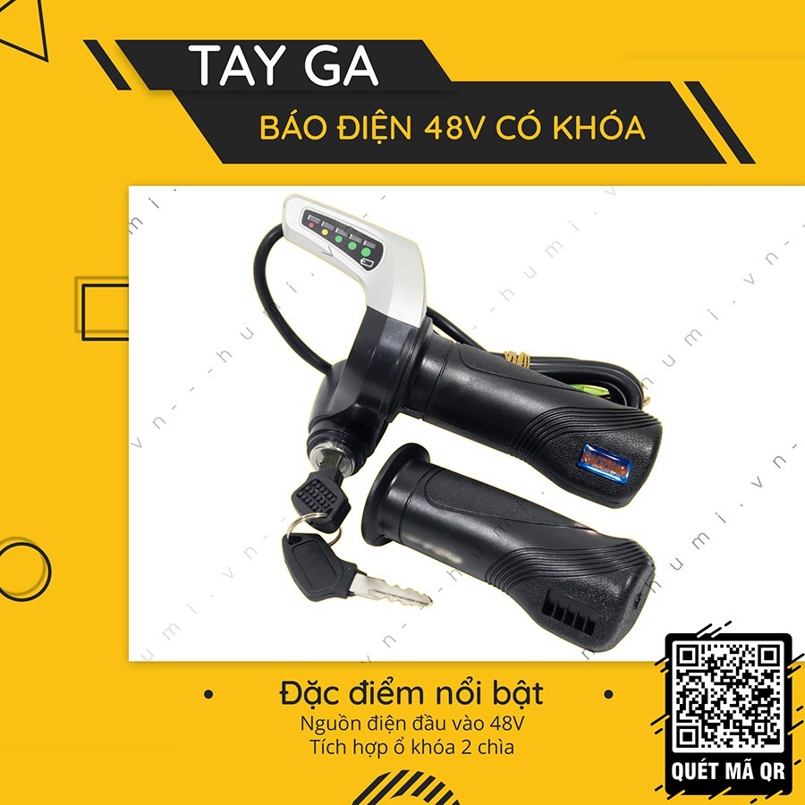 [ HÀNG CHÍNH HÃNG ] Tay Ga Báo Điện 48V Có Khóa [ RẺ VÔ ĐỊCH]