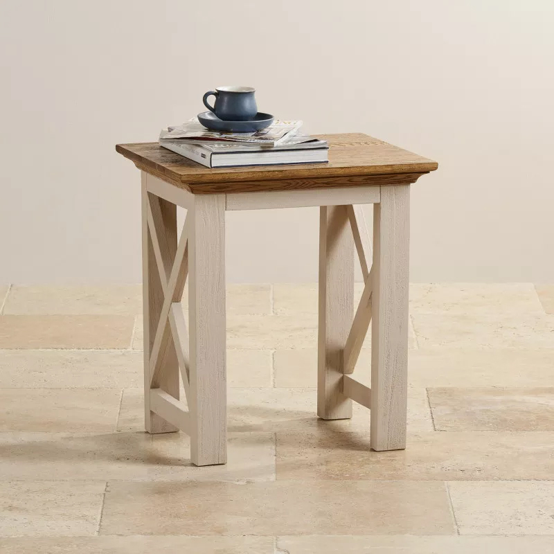 [Freeship] Đôn trang trí Seychelles gỗ sồi IBIE kích thước [500x 400 x 510 mm]