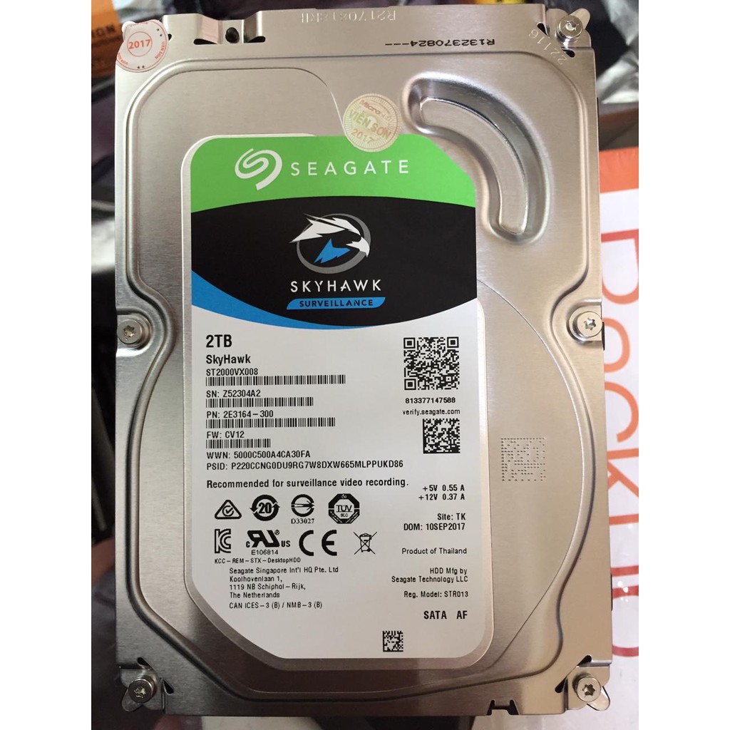 Ổ cứng HDD 2TB Seagate Skyhawk New Chuyên Camera