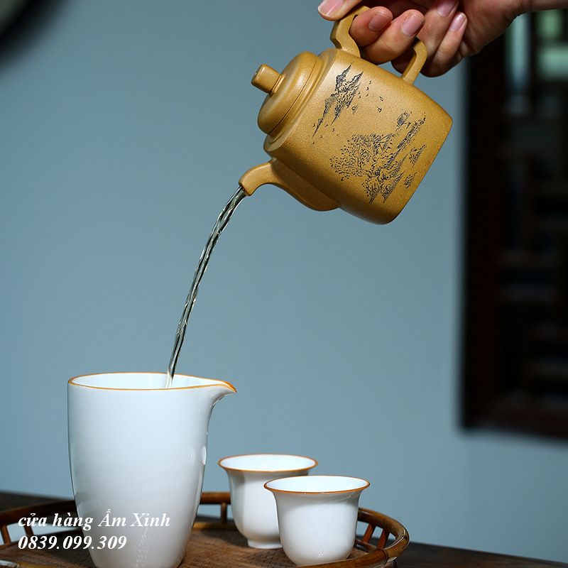 Ấm Tử Sa Nghi Hưng Tứ Phương Cao 280 ml