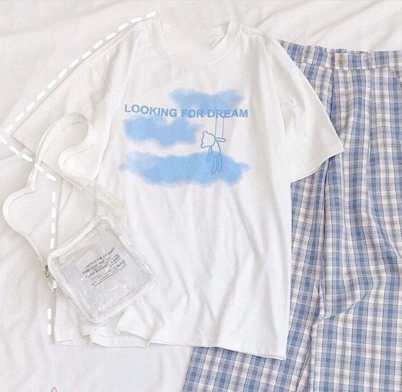 Sét áo mây looking+quần kẻ xanh ngọc , áo thun nam nữ, áo ngắn tay, quần suông, quần kẻ, sét bộ mặc ở nhà FANI