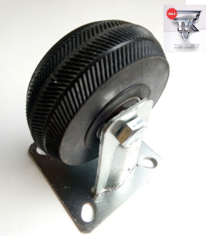 Bộ 4 bánh xe đẩy 150x48mm cao su tải nhẹ, xoay 360 độ