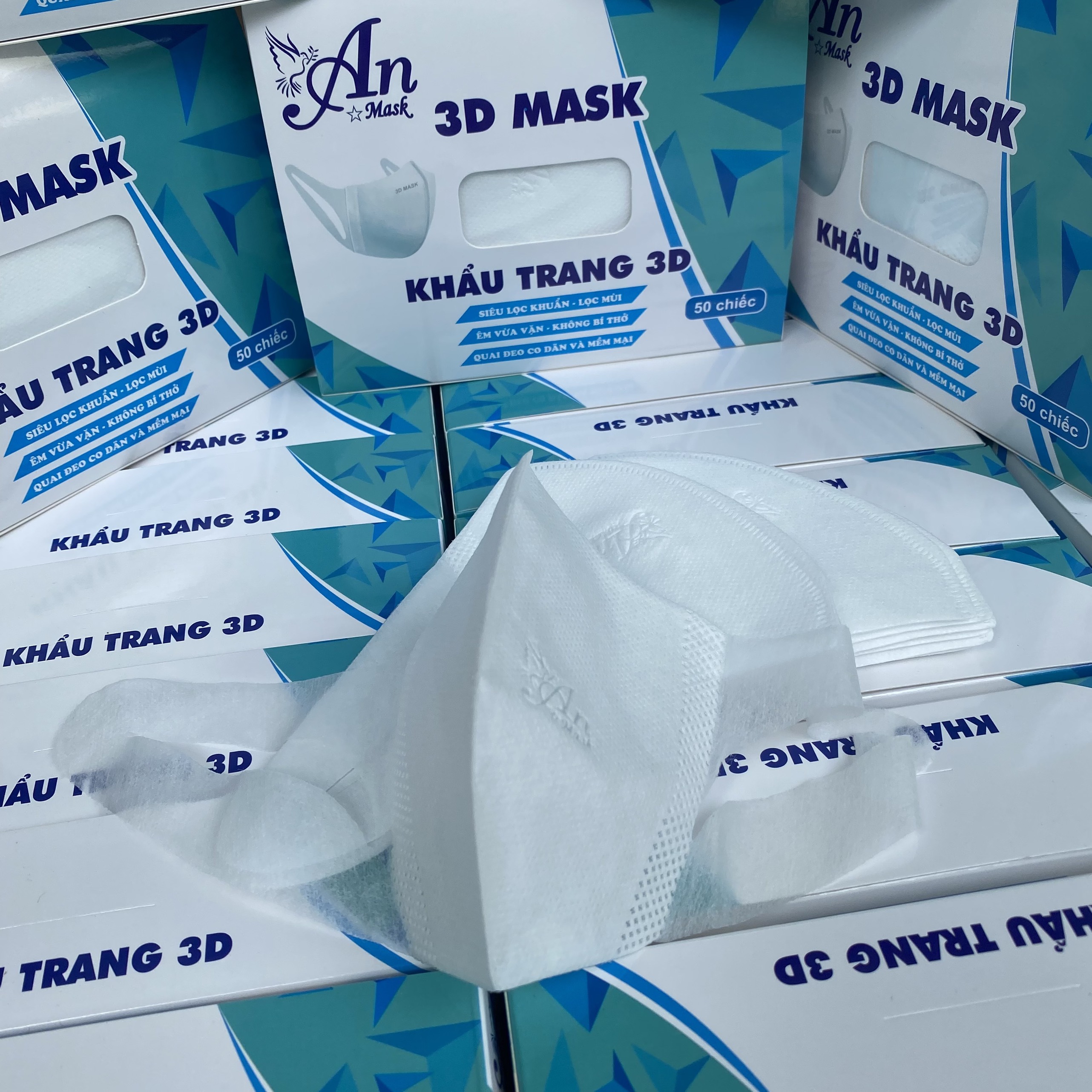 [HỘP 50CÁI ] Hộp 50 chiếc khẩu trang 3D mask Duy Khánh iMask